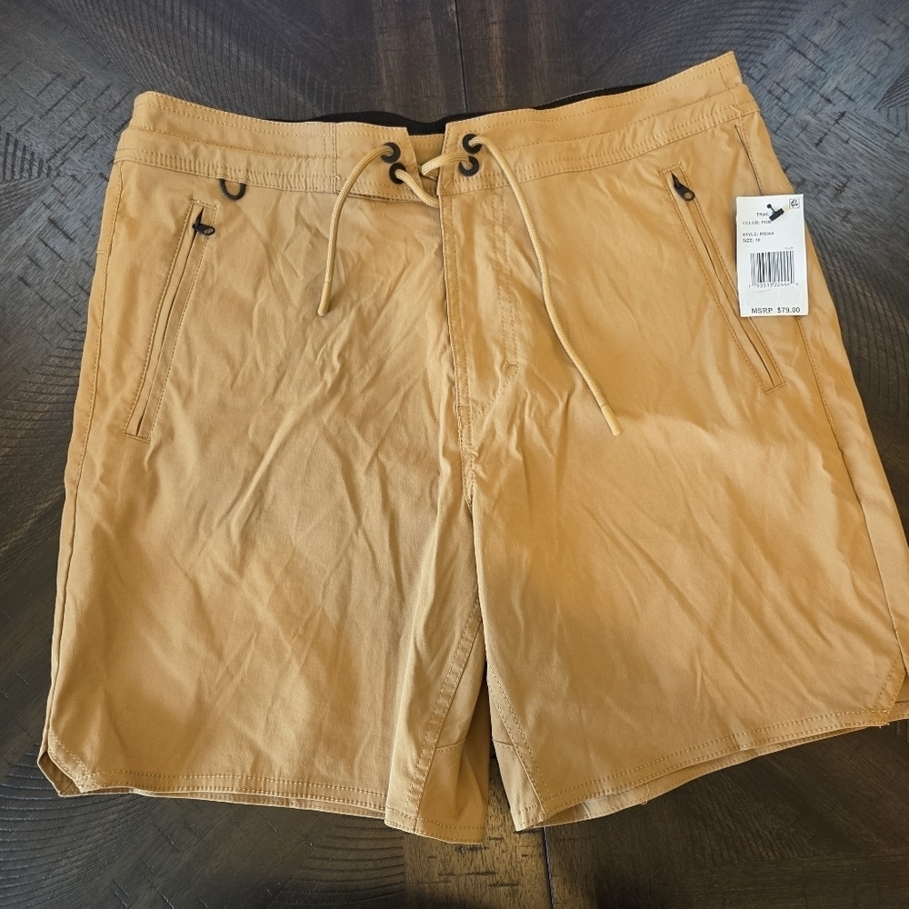 Roark Layover Trail Hybrid Adventure Shorts Tan Size 30- New RS364 Hiking Cargo